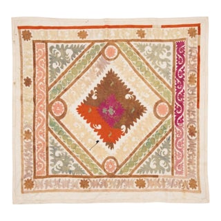 Suzani Tablecloth - Embroidered Embroidery For Sale