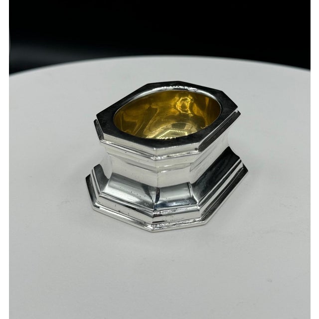 4 Sterling Silver Tiffany & Co Silver Salts : Polished, 4 silver pedestal salts. 4 handsome Edwardian era Sterling silver...