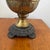 19th-Century Embossed Brass Parlor Lamp on Ornate Cast Iron Base - Electrified For Sale In New York - Image 6 of 9