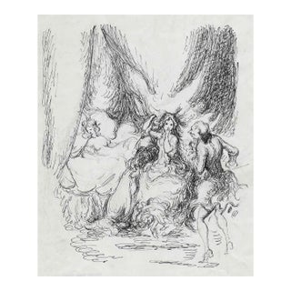 Harold Hope Read Boudoir Scene Drawing For Sale