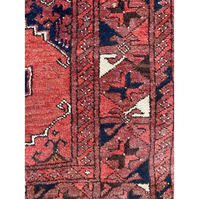Vintage Wool Turkmen Rug For Sale - Image 9 of 15