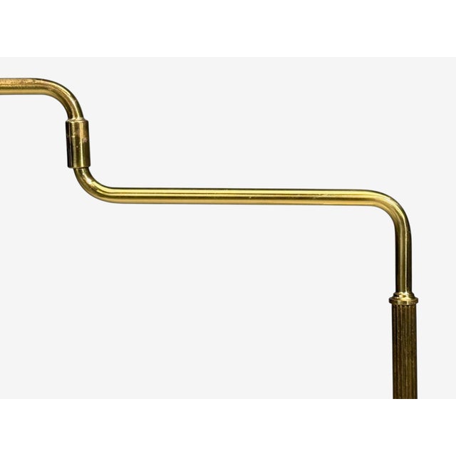 Armaturhantverk Göteborg, Articulating Floor Lamps, Brass, Fabric, Sweden, 1960s For Sale - Image 11 of 15