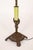 Chestnut Early 20th Century Deco Uranium Glass & Iron Bridge Floor Lamp For Sale - Image 8 of 10