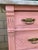 Wood Antique Rustic Eastlake Spoon Carved Pink Commode W Marble Top For Sale - Image 7 of 11