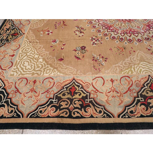Textile Galerie Shabab Collection Early 20th Century French Aubusson Flatweave Rug For Sale - Image 7 of 10