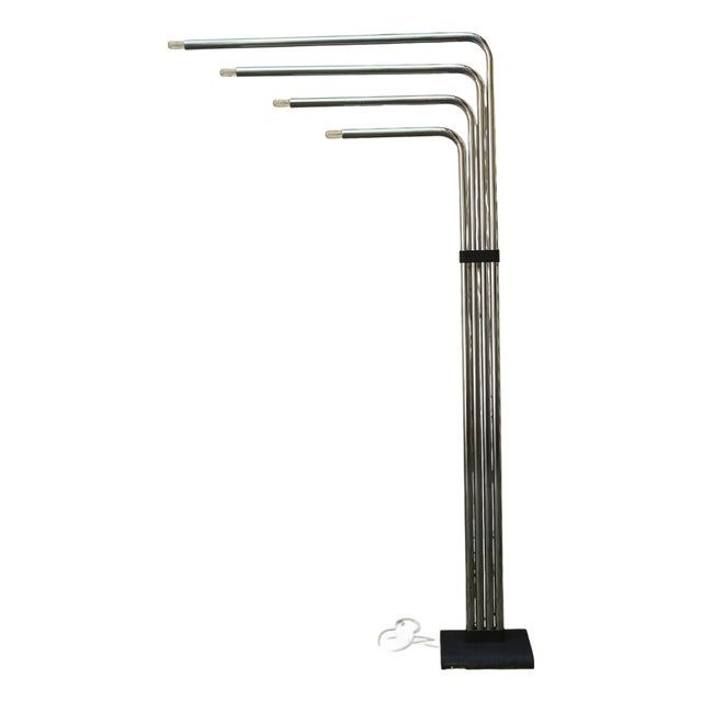 Chrome Metal 4-Arm Floor Lamp by Goffredo Reggiani, Italy, 1970s For Sale