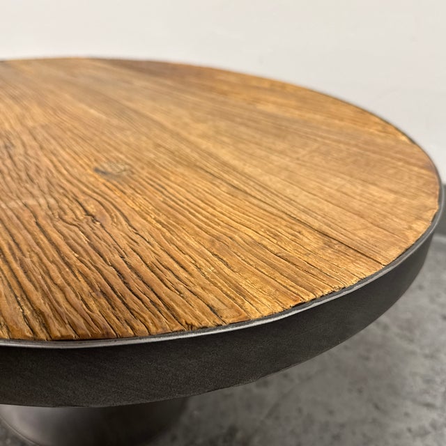 Restoration Hardware Aero Oval Reclaimed Elm Coffee Table For Sale - Image 9 of 12