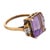 Mid 20th Century Retro 6.30 Carat Amethyst Diamond 18k Rose Gold and Silver Ring, Size 7.5 For Sale - Image 4 of 6