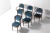 Bentwood and Blue Velvet Chairs attributed to Josef Hoffman for Thonet, 1960s, Set of 6 For Sale - Image 12 of 12
