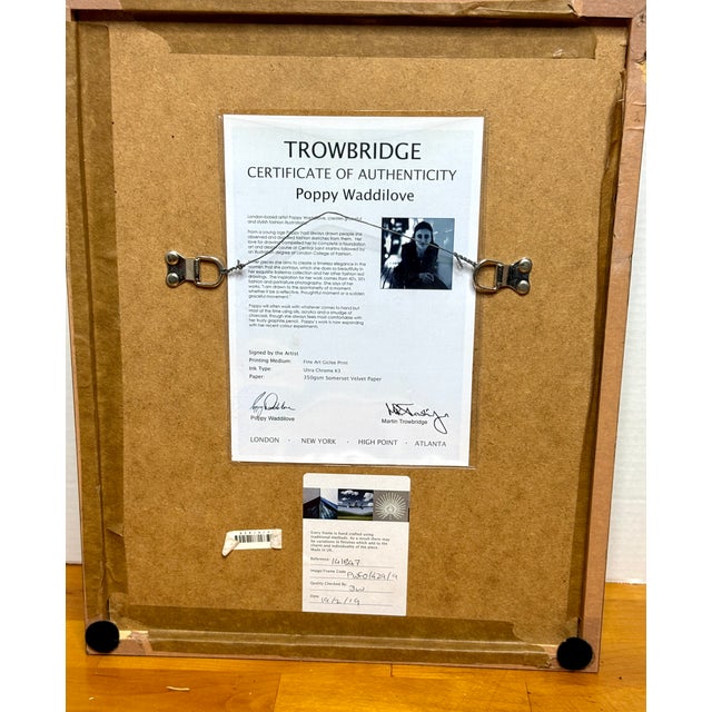 Abstract Expressionism Poppy Waddilove Matted Framed Art Print W/Certificate Authenticity For Sale - Image 3 of 5