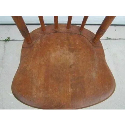 Vintage Wood Spindle Back Ethan Allen Dining Side Chair Style: Traditional Color: Medium Wood Tone Dimensions: 17" W x 33"...