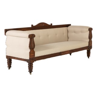 Large 19th Century Regency English Rosewood Sofa For Sale