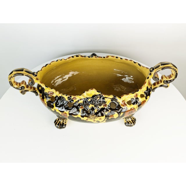 Large Italian Art Deco Ceramic Centerpiece by MGA Albisola, 1920s For Sale - Image 3 of 12
