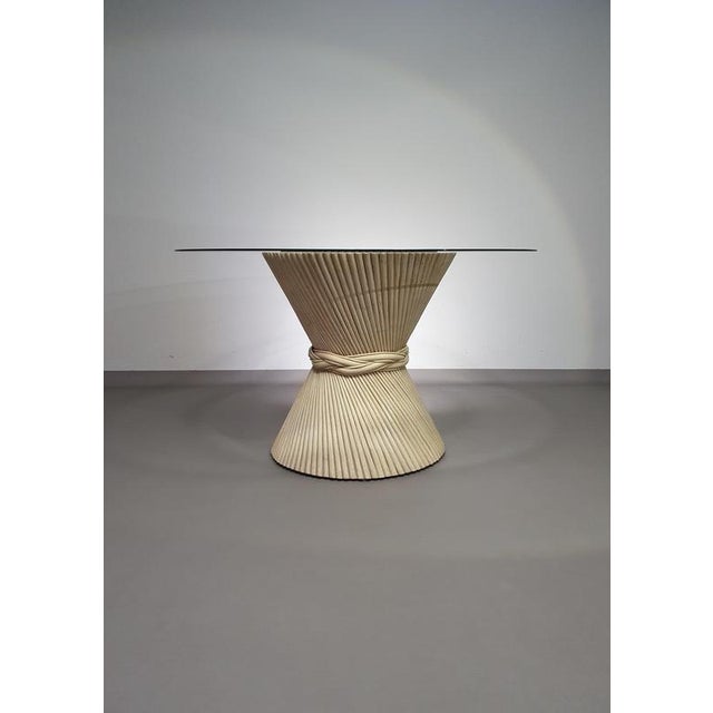 Vintage Sheaf of Wheat Bamboo Dining Table from McGuire, USA For Sale - Image 5 of 16