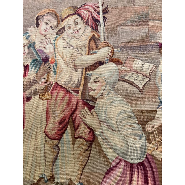 Late 19th Century 19th-Century French Wool & Silk Tapestry For Sale - Image 5 of 11
