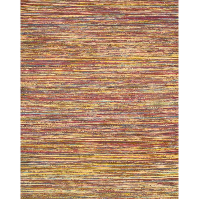 Pasargad Multi-Color Sari-Silk Modern Flat Weave Rug - 8′ × 10′ For Sale