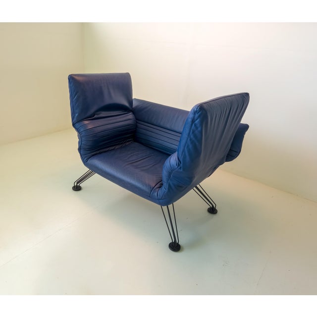 Blue DS-142 Wing Chair by Winfried Totzek for de Sede, 1980s For Sale - Image 8 of 15