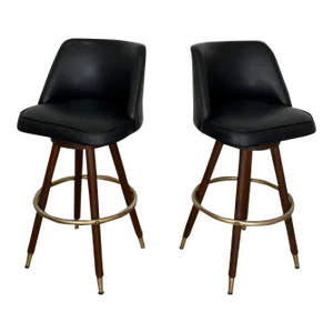 Mid-Century Modern Bar Stools - a Pair