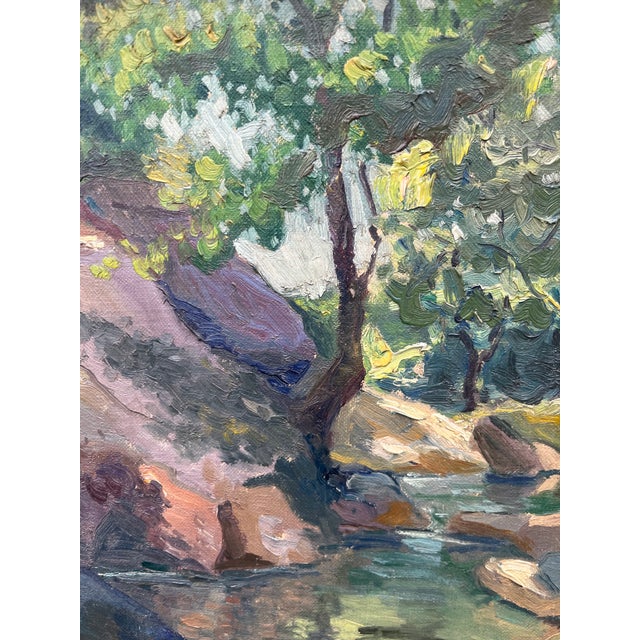 1936 Oil on Canvas of New England Woodland Stream For Sale In New York - Image 6 of 6