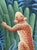 1: Commodity: Hand-Painted Vintage Jaguar Tropical Jungle Mural 2: Handicrafts: 100% handmade and hand-painted. 3:...