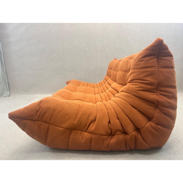 Textile Orange Togo Three-Seater Sofa from Ligne Roset, 2013 For Sale - Image 7 of 16