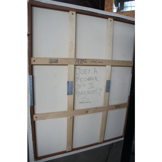 Linen "Joey a Mechanical Boy (Black Mickey)" Abstract Oil Painting on Linen by Matthew Weinstein For Sale - Image 8 of 10