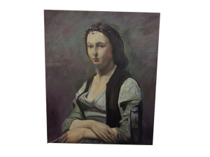 Fred Neumann After Jean Baptiste Camille Corot, The Woman with the Pearl, 1980s, Oil on Canvas