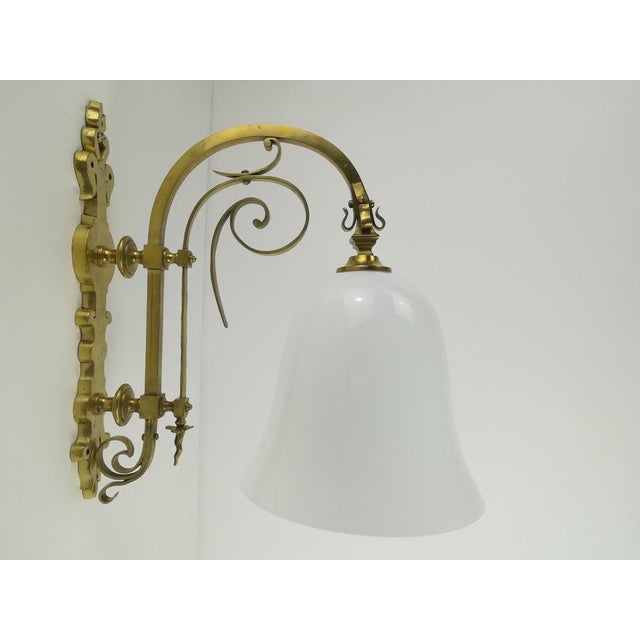 Large French Brass Wall Lamp, 1920s For Sale - Image 9 of 9