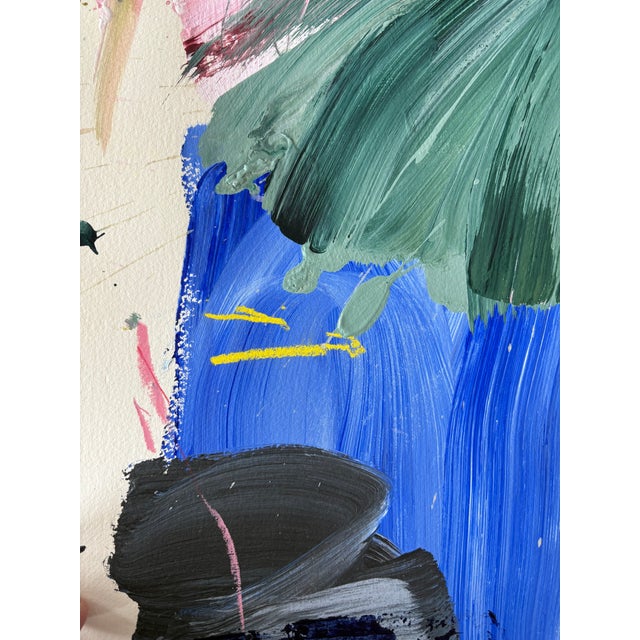 Paper Contemporary Abstract Acrylic and Pencil on Paper "Alter02" by Marcus Aitken For Sale - Image 7 of 7