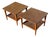 Pair of 1963 Lane Walnut End Tables | Style 1038-18, Formica & Cane For Sale