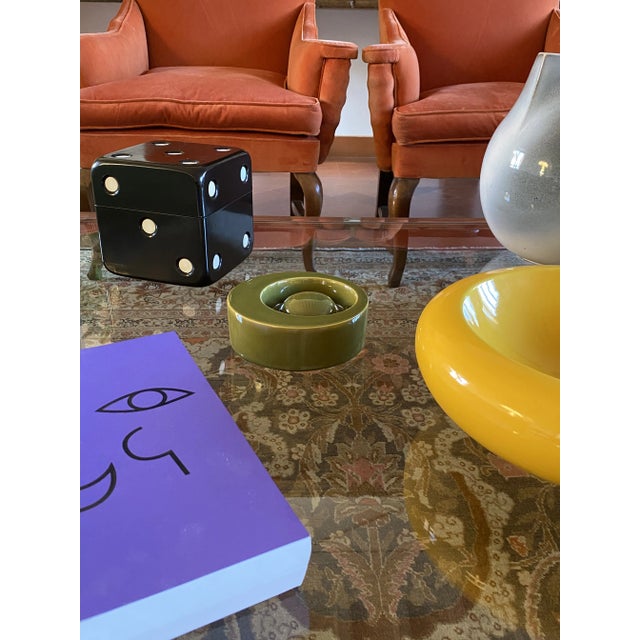 Mid-Century Green Ceramic Ashtray, Sicart Italy 1969 For Sale - Image 11 of 12