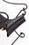 Late 20th Century David Hicks Campache Style Wrought Iron and Leather Sling Back Chair For Sale - Image 5 of 8