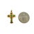 Mid-Century Modern Vintage 14k Gold Emerald Latin Cross Pendant For Sale - Image 3 of 3