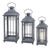 Traditional Gray Metal Lantern (Set of 3) For Sale