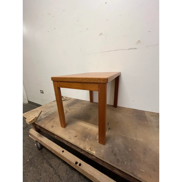Mid-Century Modern Teak End Table For Sale - Image 4 of 9