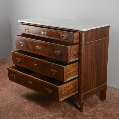 Chest of Drawers with Marble Top For Sale - Image 3 of 18