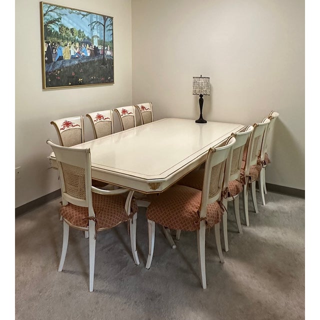 Ivory 100% Made in Italy Elegant Custom Made Dining Table for 10 Person For Sale - Image 8 of 8