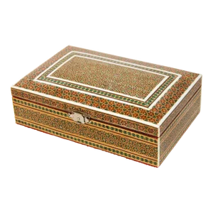 Middle Eastern Persian Micro Mosaic Khatam Inlaid Jewelry Box