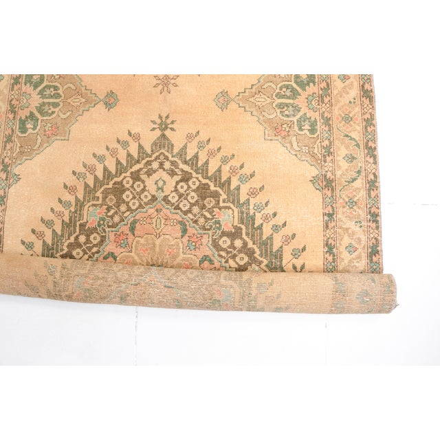 1950s Kurdish Beige Hallway Runner Carpet For Sale - Image 5 of 10
