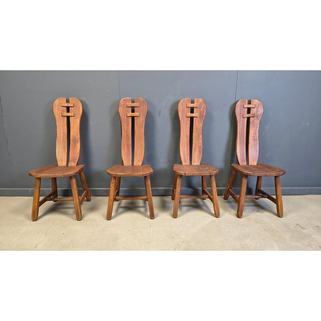 Vintage Dining Chairs from Depuydt, Belgium, 1960s, Set of 4 For Sale - Image 12 of 14