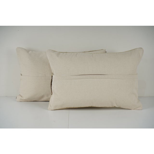 Turkish Kilim Pillow Cover - A Pair For Sale - Image 4 of 4