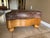 Western Serpentine Distressed Leather Ottoman by Hickory Furniture For Sale In San Diego - Image 6 of 12