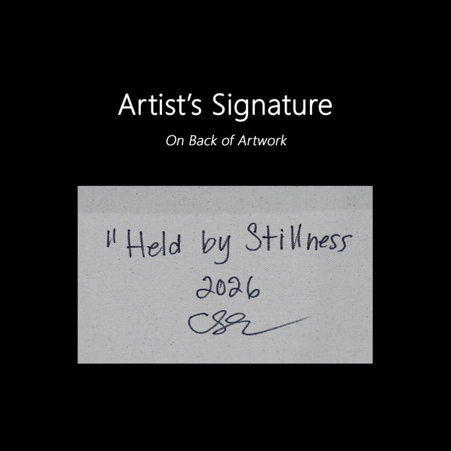 Held by Stillness - Colorful Abstract Feminine Figurative Landscape Art by Courtney Simone For Sale - Image 9 of 9