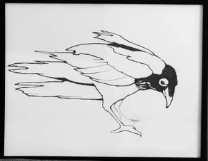 Raven, Original Drawing by Tawna Allred
