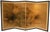1960s Shōwa Era Japanese Byobu Screen "Landscape With Bridge" on Gold Background For Sale - Image 4 of 18