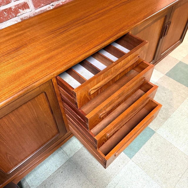 Wood Mid 20th Century G-Plan Fresco Long John Credenza, Attributed For Sale - Image 7 of 9