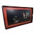 Asian Chinoiserie Black Lacquer Hand Painted Double Handled Tray For Sale