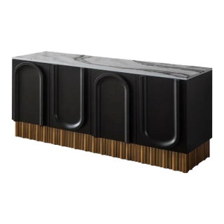 Cara Black & Gold Sideboard For Sale