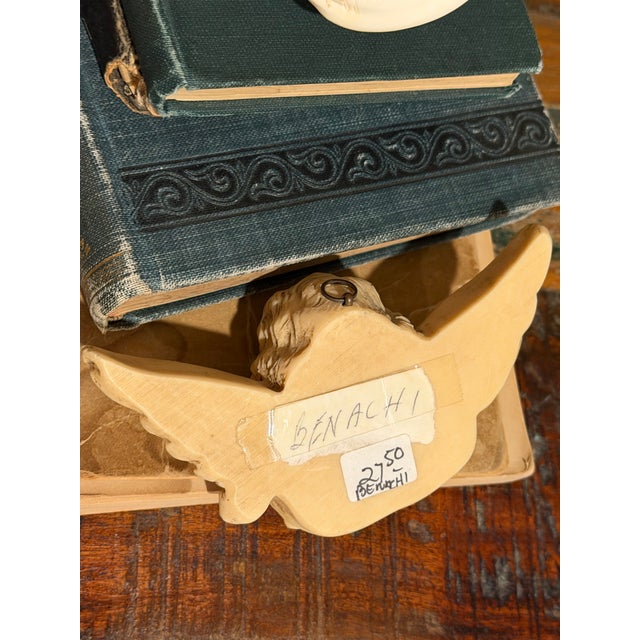 1970s Vintage Italian Cherub Angel Wall Plaques Set – A. Giannelli & Benacchi Putti – Shabby Chic Decor For Sale - Image 5 of 8