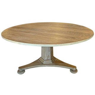 Swedish Style Contemporary Alder-Wood Round Dining Table
